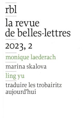 La revue de belles-lettres, 2024-I 